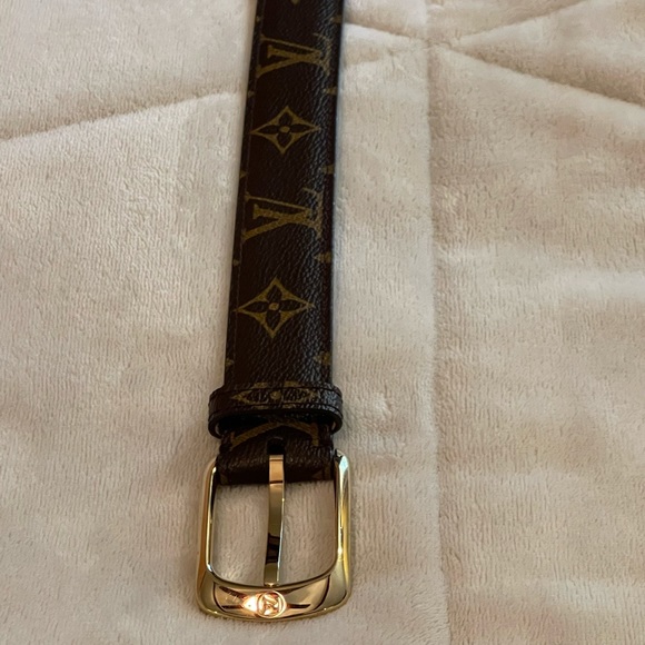 Louis Vuitton Brown canvas belt gently used no major scuffs with 1 extra hole - Picture 2 of 13